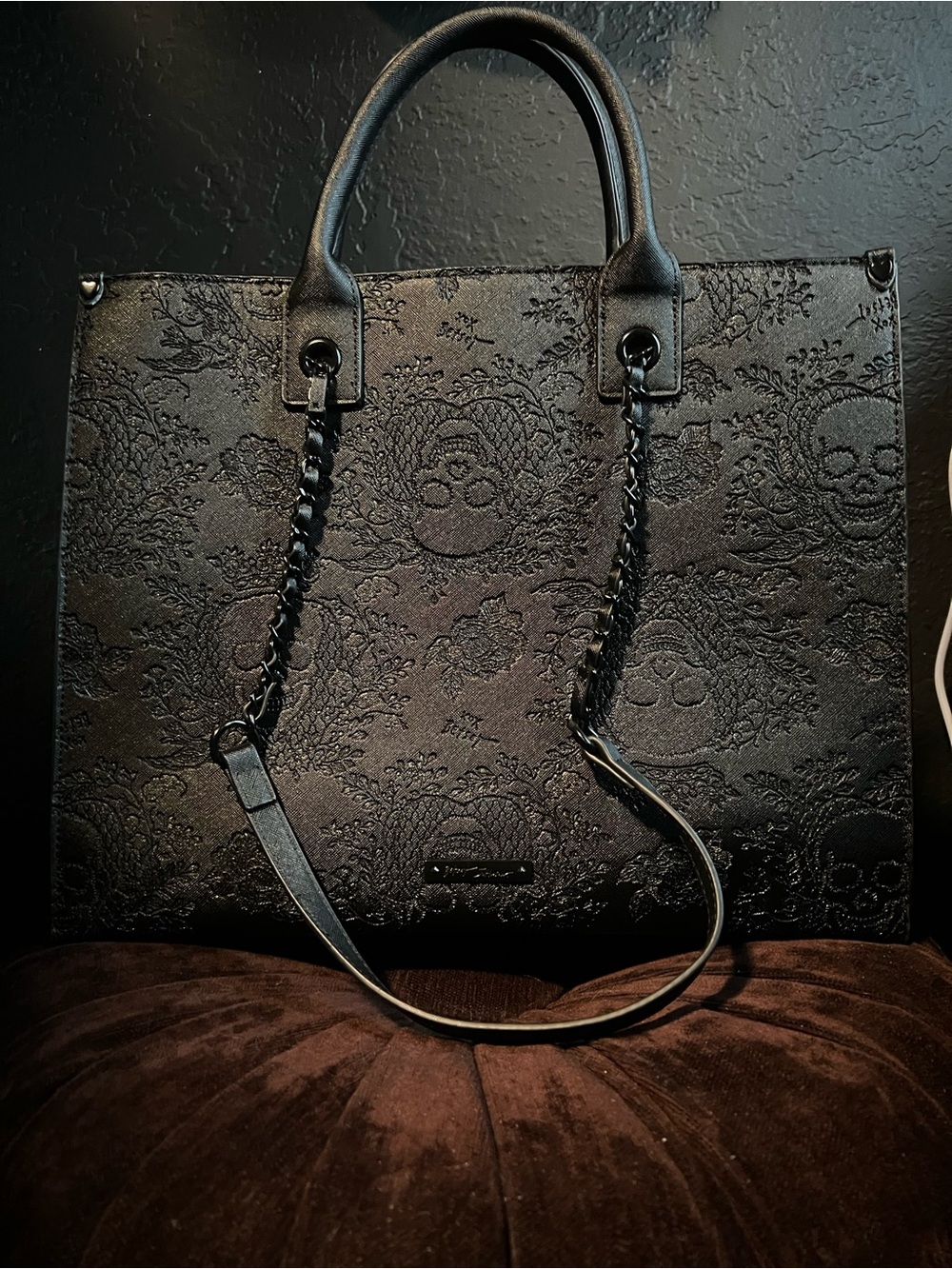 Betsey Johnson skull embossed work tote - Picture 4 of 10